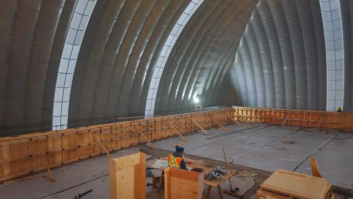 Hangar gonflable industriel Canada