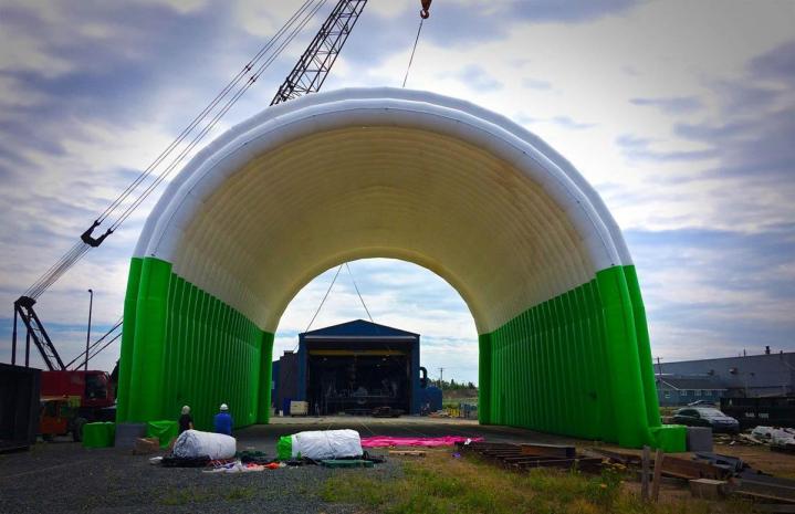 Abri gonflable industriel Canada